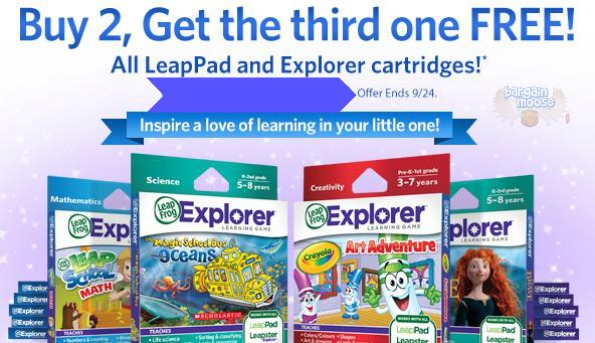 LeapFrog Canada Coupon Code: B2G3rd Free LeapPad & Explorer Cartridges