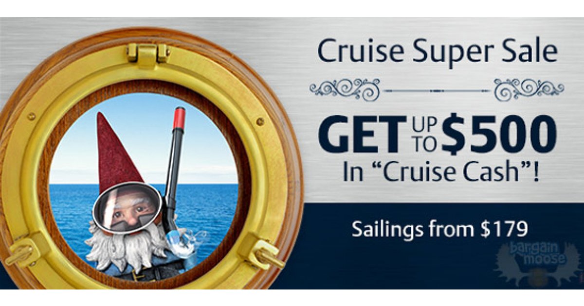 Travelocity.ca Cruise Super Sale Now On (& Up To 500 Free Cruise Cash)