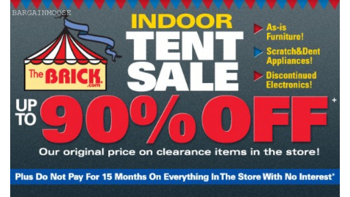 The Brick: Indoor Tent Sale