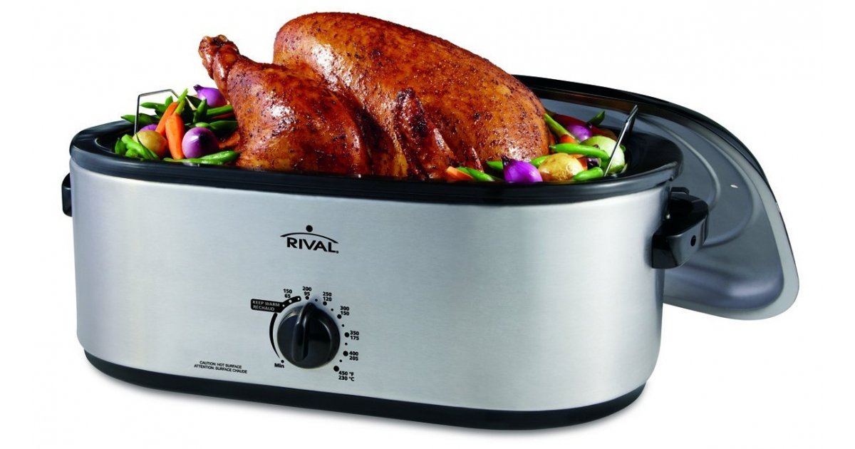 Rival 20-Quart Self Basting Roaster Oven Now $38 & Free Shipping ...