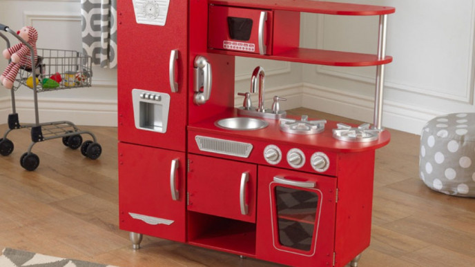 kidkraft red vintage kitchen costco