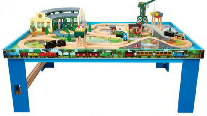 thomas and friends wooden railway train table