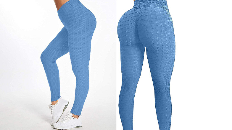 Msicyness Tiktok Trending Leggings Women's High Waist Yoga Pants Ruched  Butt Lift Leggings Textured Scrunch Booty Tights