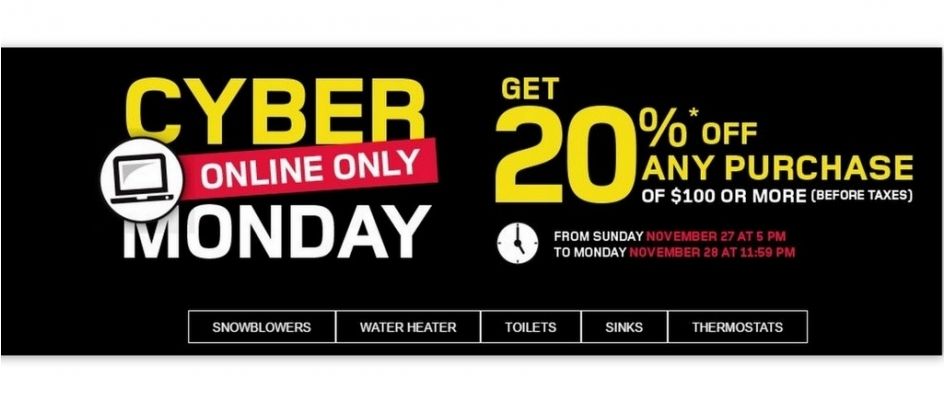 Cyber Monday: 20% off of $100 + Purchase @ Rona.ca