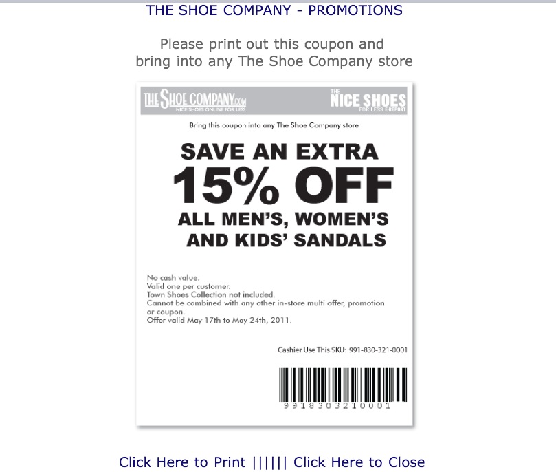 shoe company discount