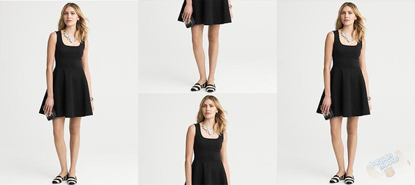 black fit and flare dress canada