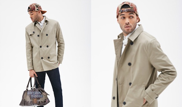 Forever21 Canada: Men's Double Breasted Trench Coat Was $48 | Now $23