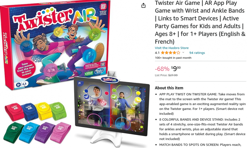 Twister Air Game $9 @ Amazon